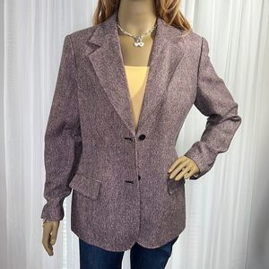 Chadwicks Women's Blazer in Black And Pink Sz 12